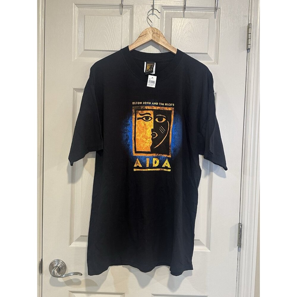 Vintage Elton John Tim Rice AIDA‎ Musical Promo T Shirt Adult X-Large Nwt